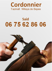 Said Cordonnier / 0675628606 /Tazmalt Bejaia Algérie